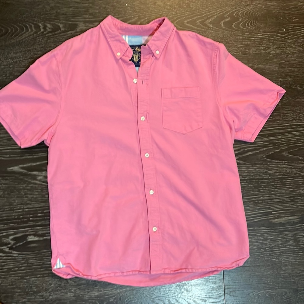 CHUBBIES PINK SHORT SLEEVE BUTTON DOWN